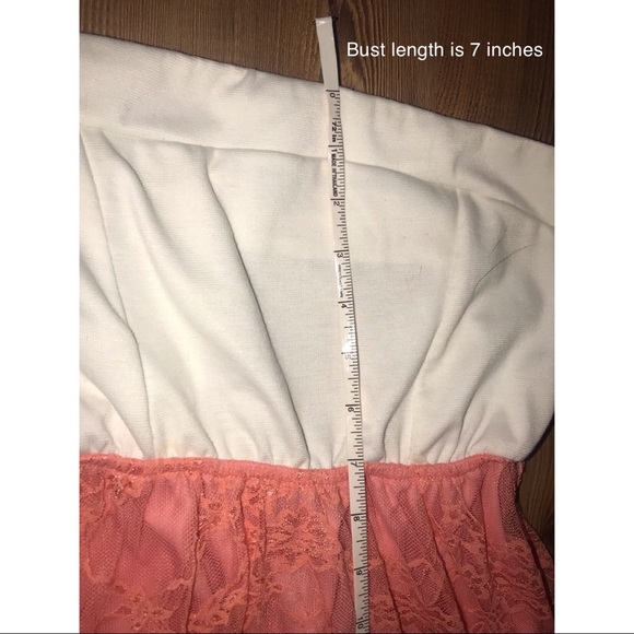 CORAL HIGH LOW SUNDRESS WITH LACE - Picture 5 of 6